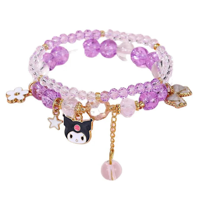 Cute Character Bow Beaded Bracelet