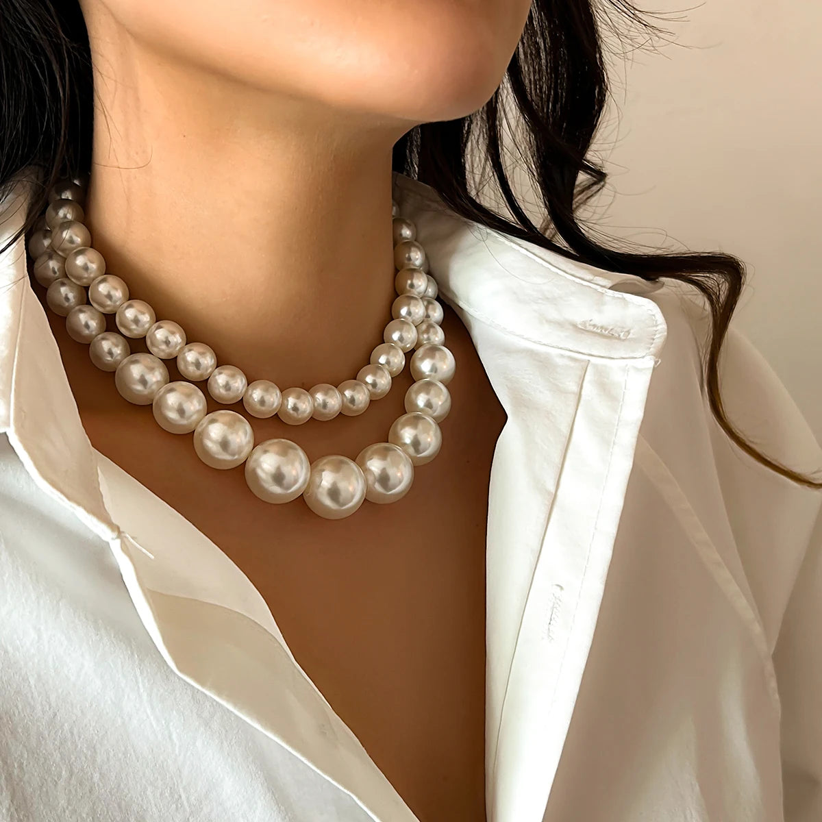 Timeless Beauty Pearl Choker Necklaces