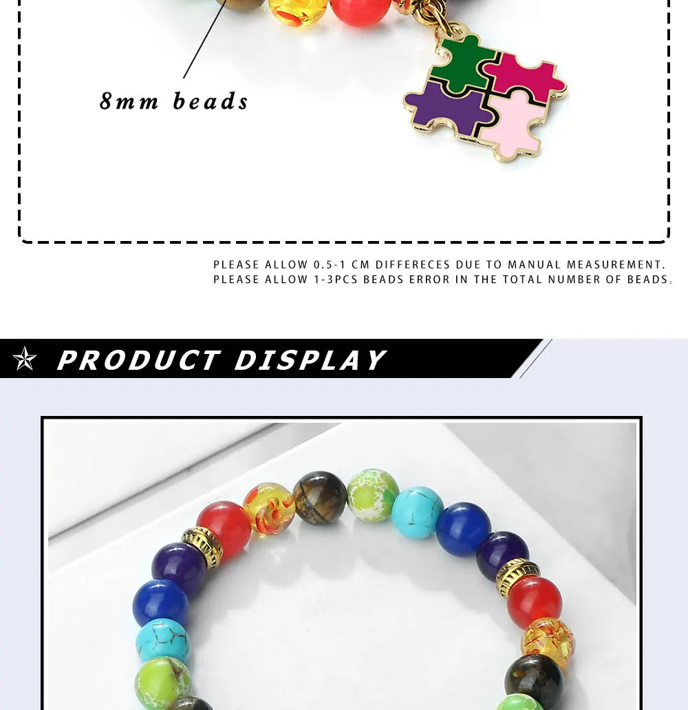 Mental Health Awareness "Autism Puzzle" Healing Bracelets