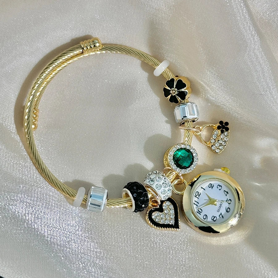 Cross Border Gold Charmed Bracelet Watch