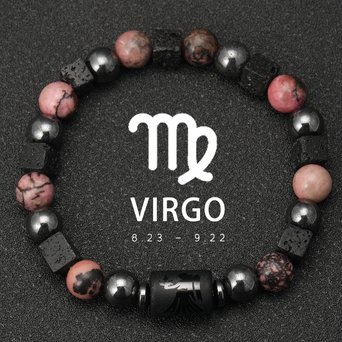 Obsidian Natural Stone 12 Zodiac Signs Bracelets