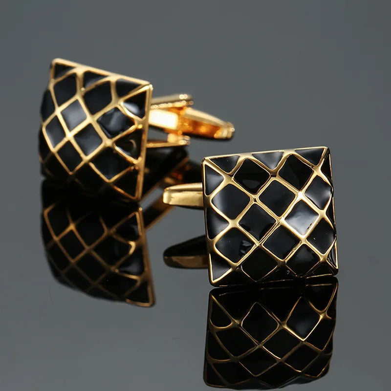 French Square Button Luxury Cuff Links