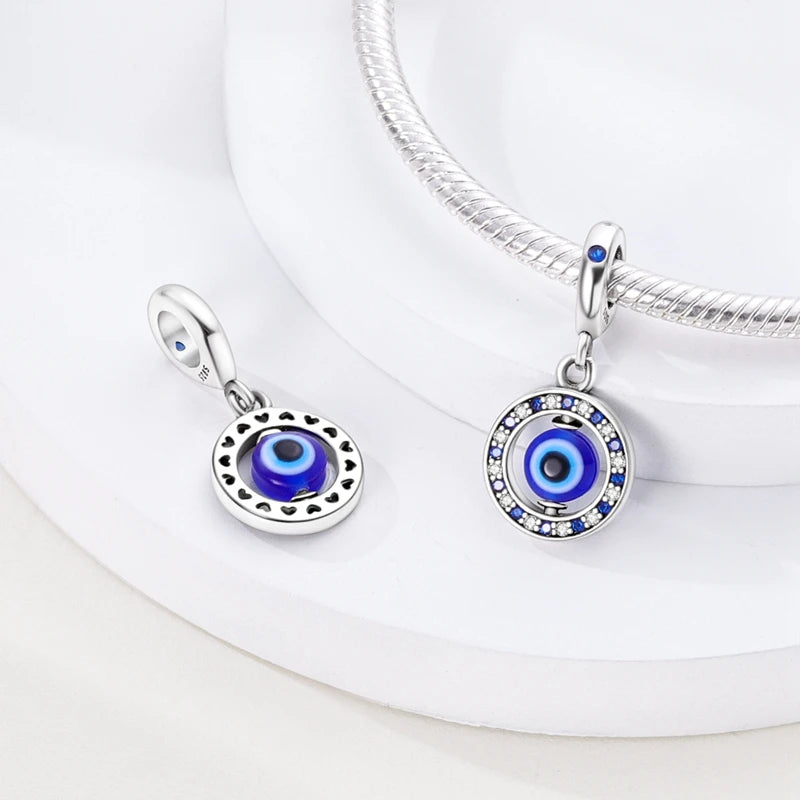 Dreamy Blue & Silver Charm Pendants