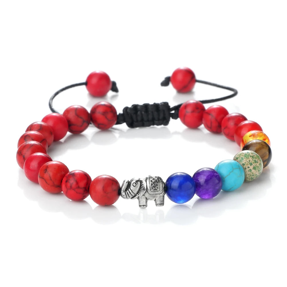 Harmonic Natural Stone 7 Chakra Beaded Bracelets