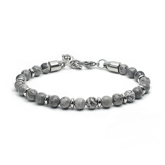 New Matte Map Volcanic Stone Beaded Personality Bracelet