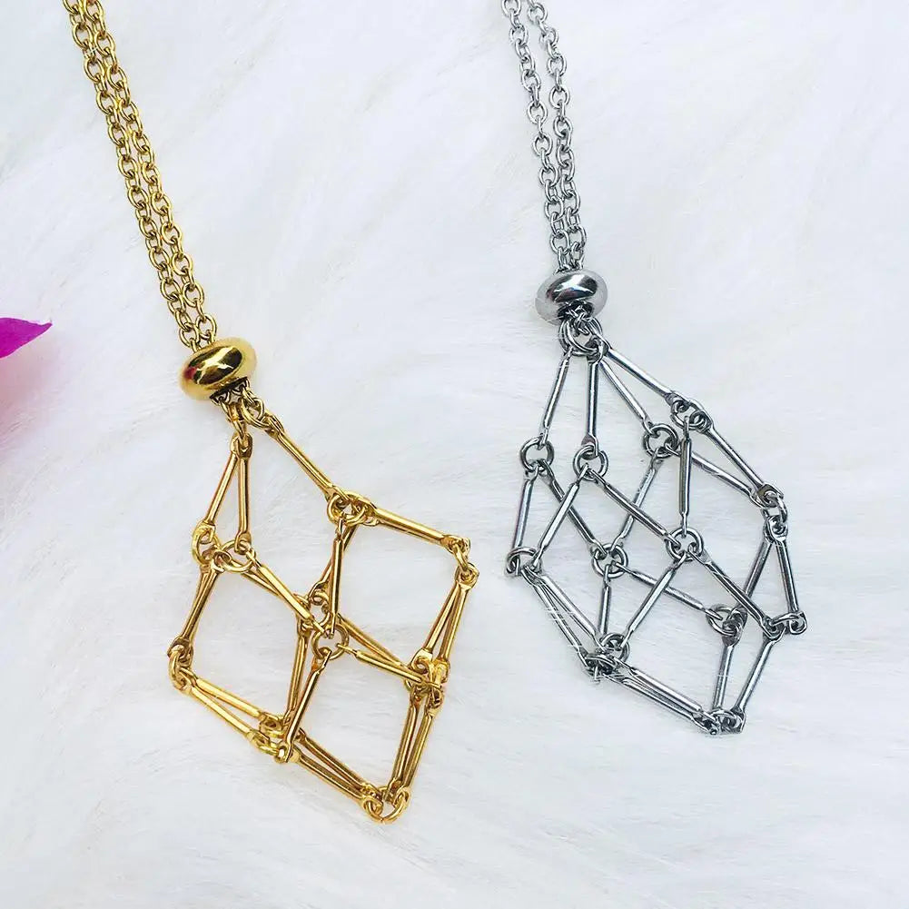 Crystal Cage Necklace Collecting Holder