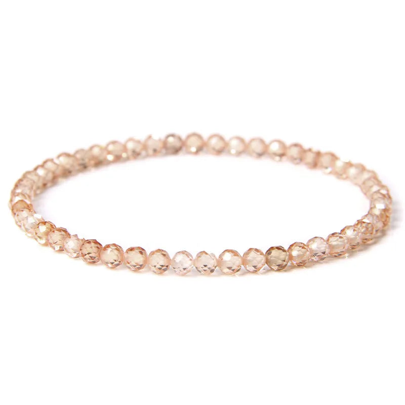 Colorful Faceted Natural Gem Stone Bead Bracelet