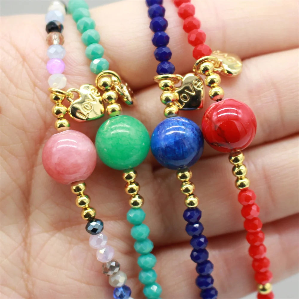 Crystal Choker LOVE Pendant Bullet Clavicle Chain