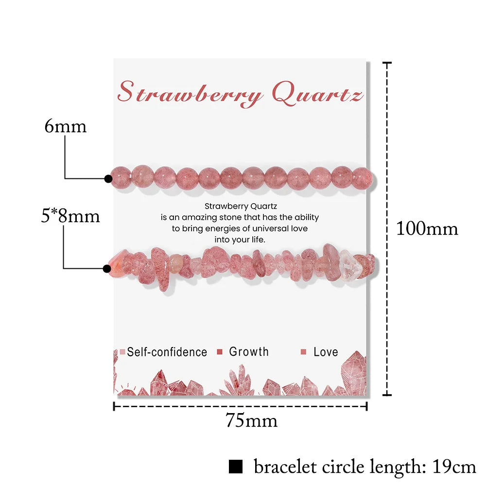 Double Crystal Stone Bracelets With Inspirational Cards
