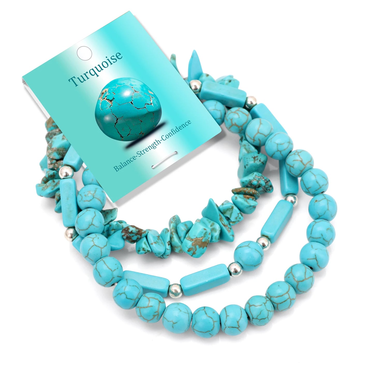 Ocean Bohemian Natural Stone Beaded Stackable Bracelet