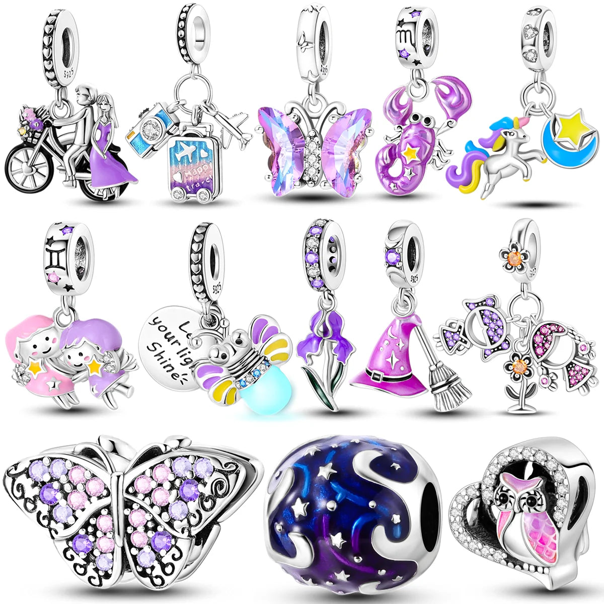 Purple Series Charms Bracelet