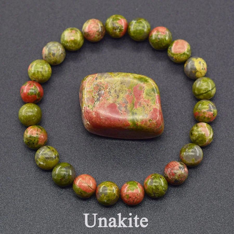 Colorful Indian Agate Bead Crystal Bracelet