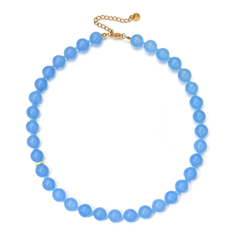 Mesmerizing Multicolored Agate Natural Stone Necklace