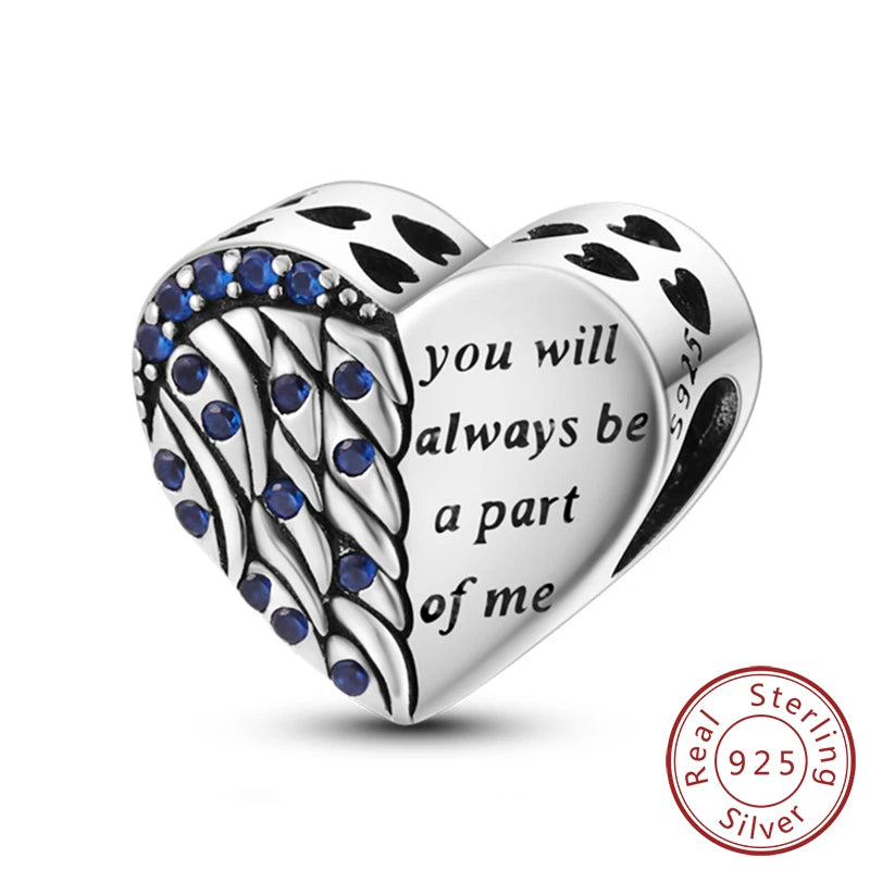 Gorgeous Heart Beat Family Charm Pendants