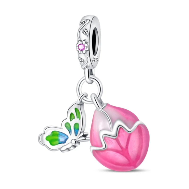 Romantic Bouquet Flower Love Language Theme Charms