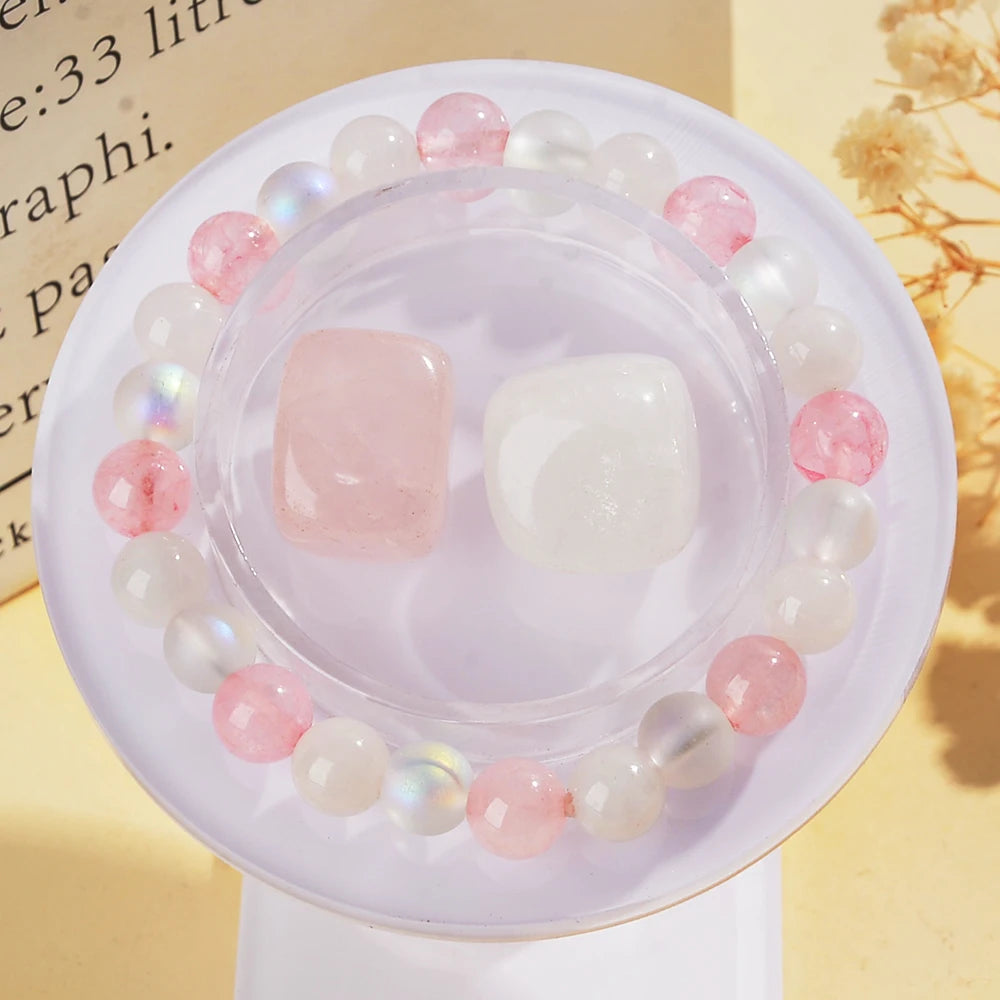 Tranquility Natural Crystal Triple Protection Bracelet