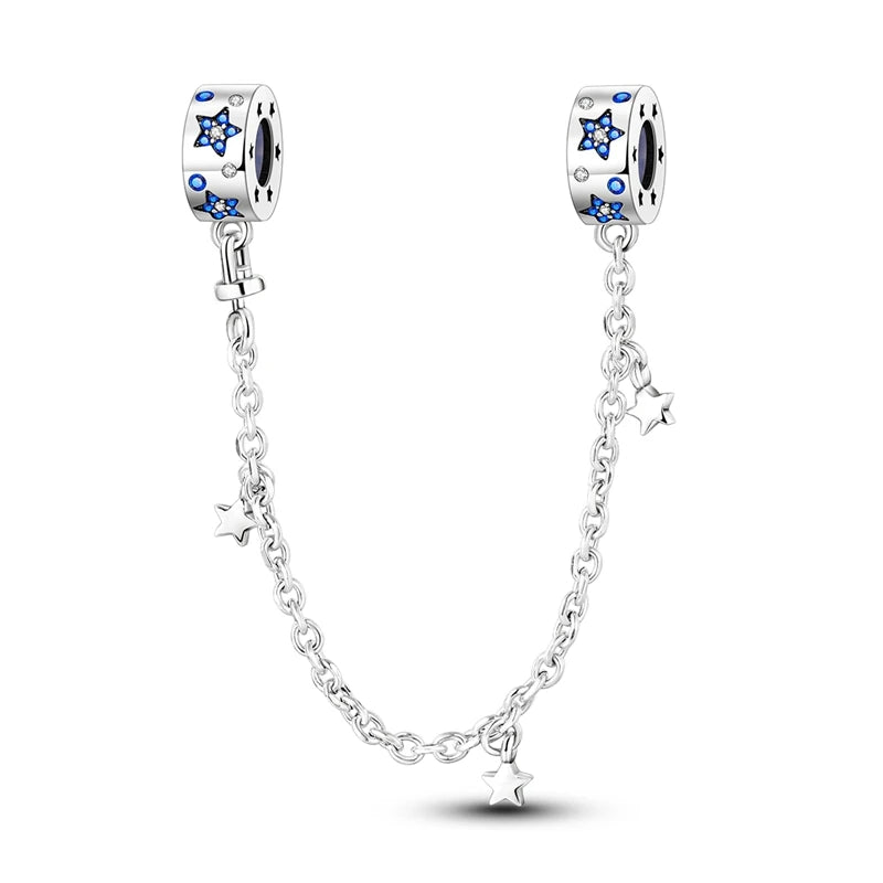 Empress Blue Platinum Pendant Charms Beads