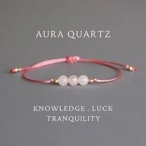 Aura Rose Quartz Stone Bracelet