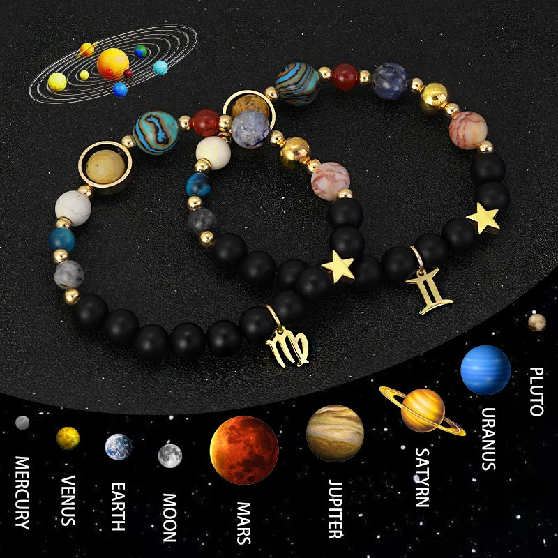 Harness the Power of the Eight Planet 12 Zodiac Signs Bracelet