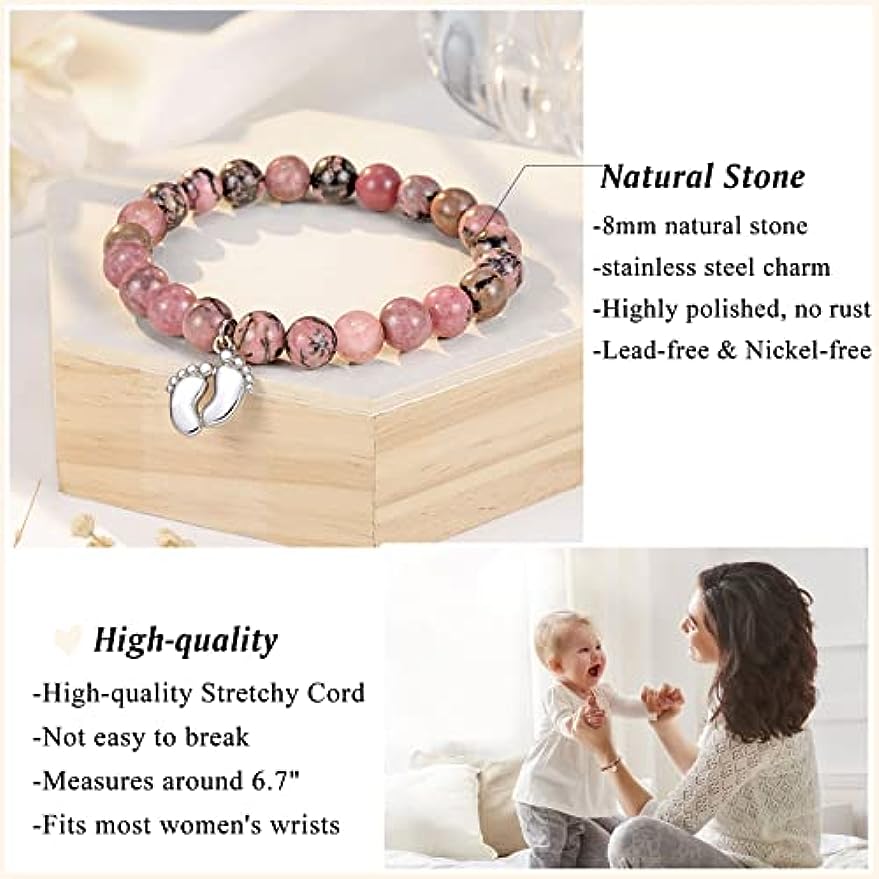 Motherhood Natural Stone Beaded Bracelet