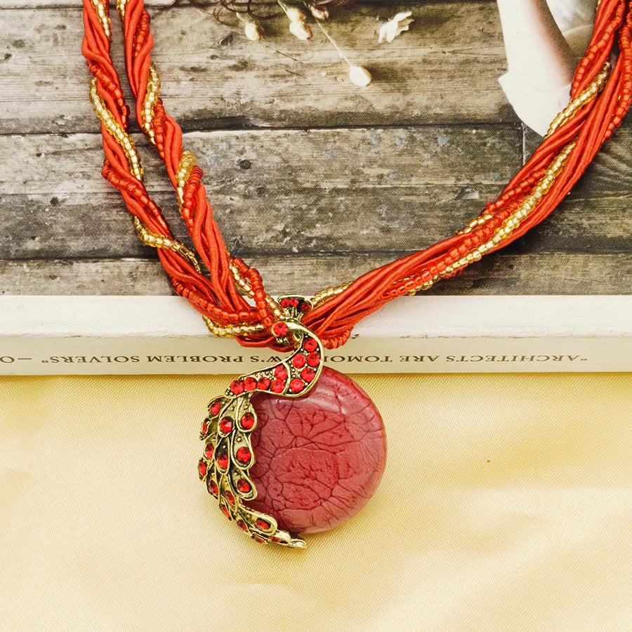 Crystal Gem Stone Pendant Necklaces