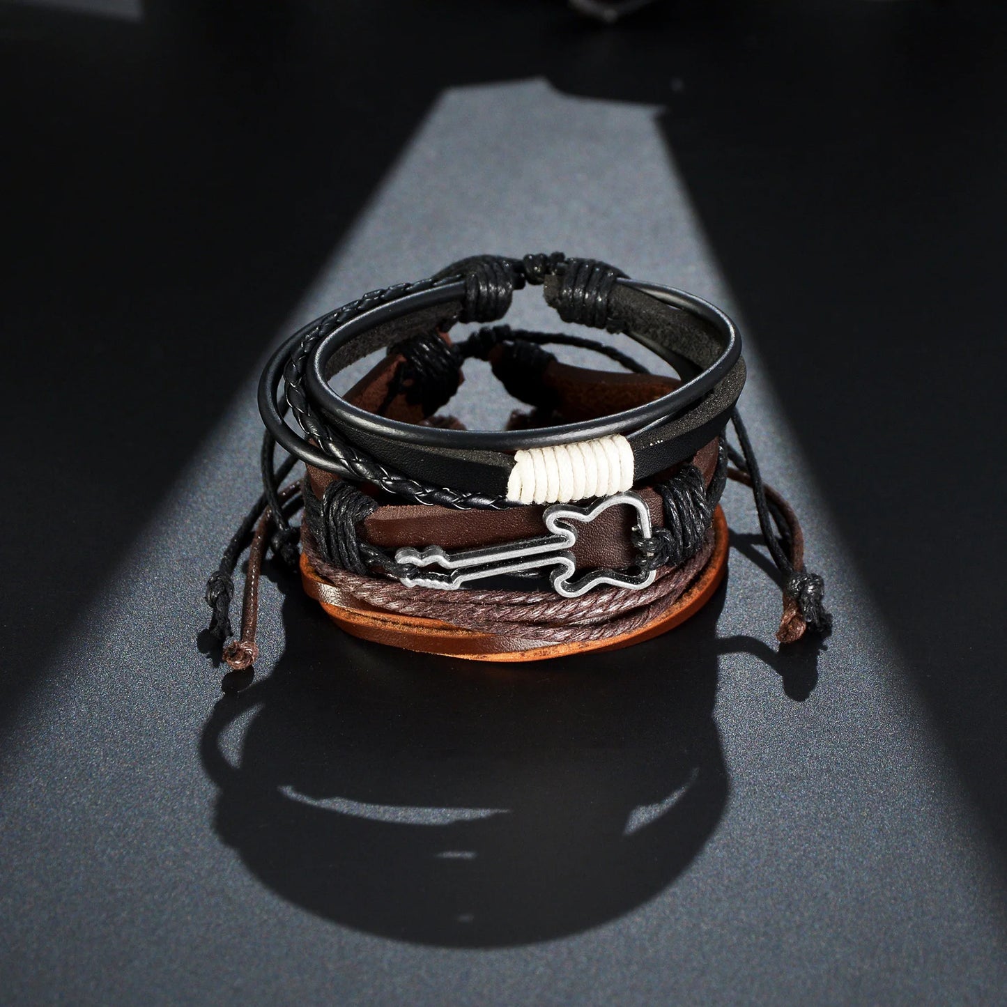Vintage Musical Braided Leather Bracelet