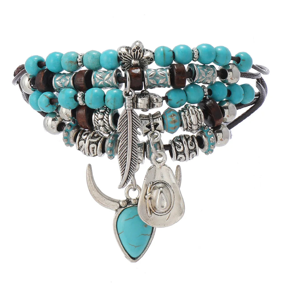 Western Smooth Country Charm Bracelets