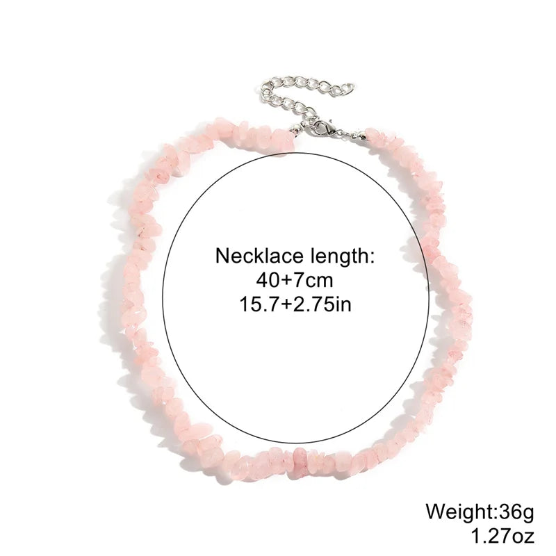 Elegant Colorful Chip Stone Choker Necklace