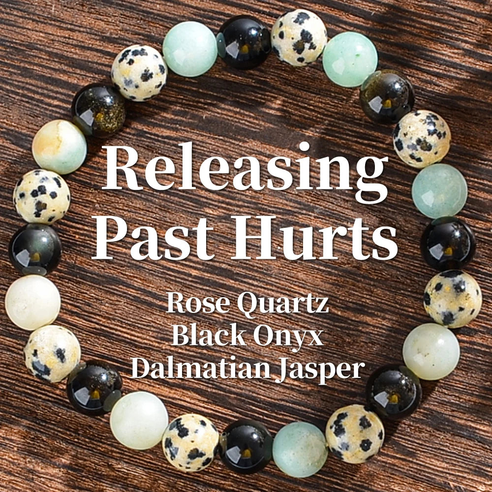 Dalmatian Spotted Releasing Crystal Gemstone Bracelets