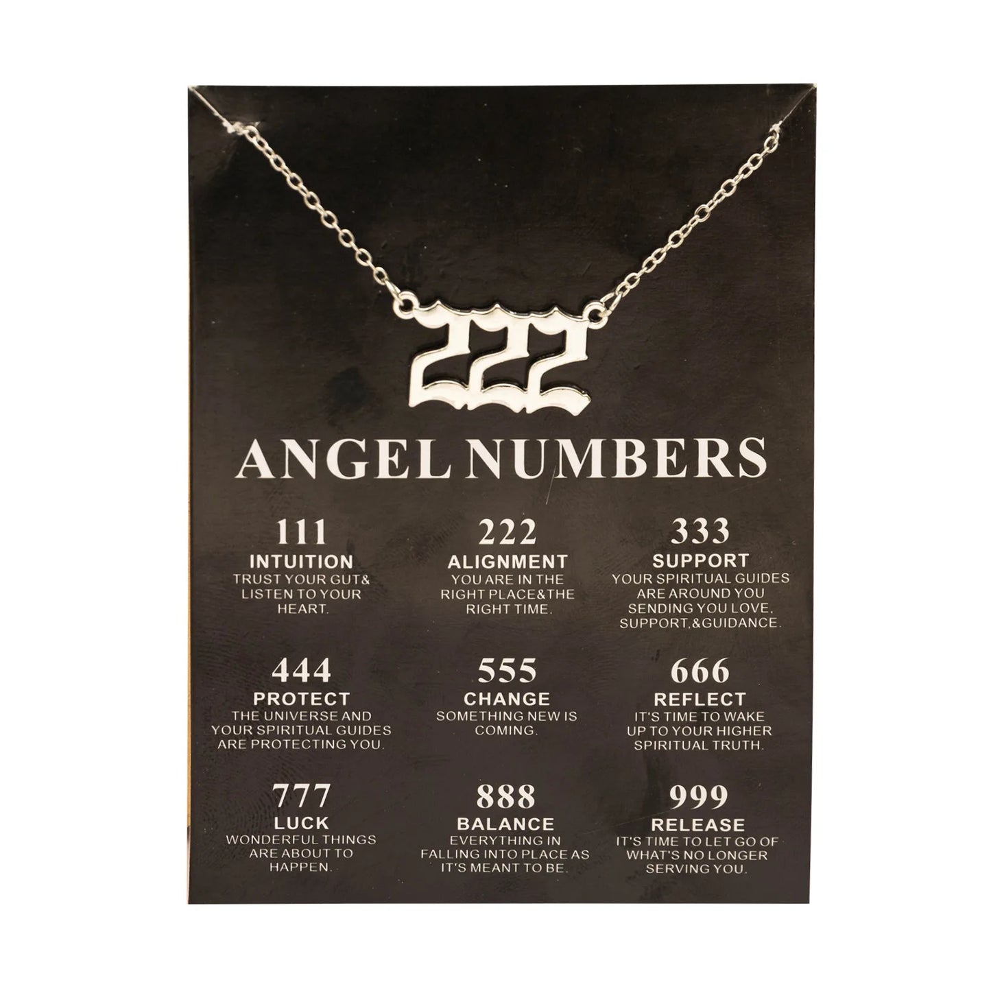 Lucky Angel Numbers Wish Pendant Necklace