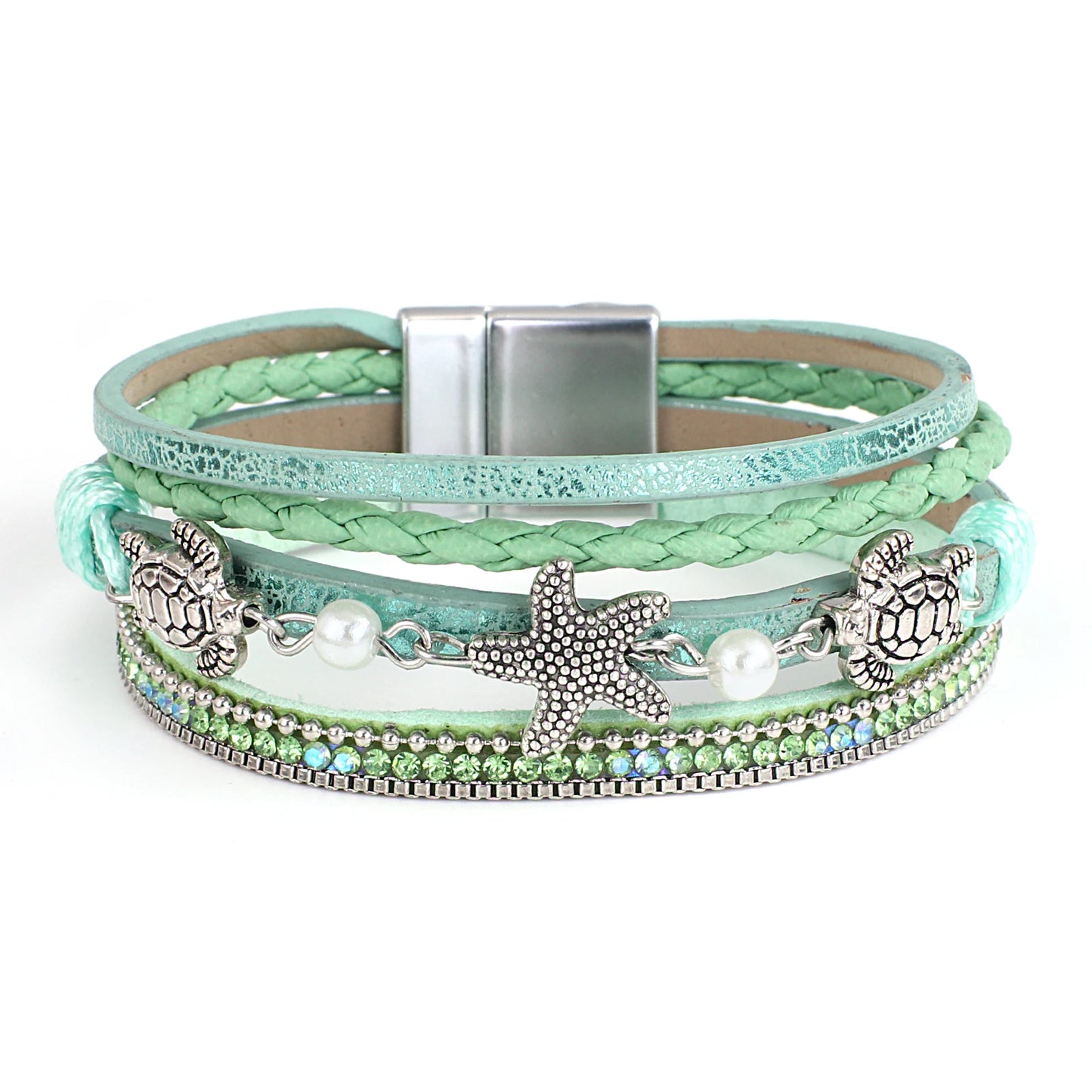 Ocean Pearl Starfish Turtle Bracelets