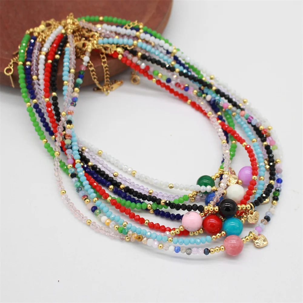 Crystal Choker LOVE Pendant Bullet Clavicle Chain