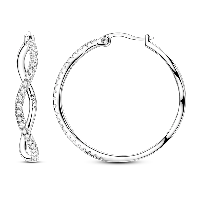 Elegantly Shaped Sparkling Pave Earrings