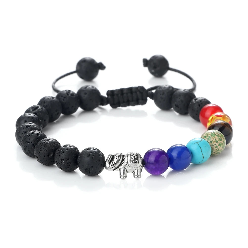Harmonic Natural Stone 7 Chakra Beaded Bracelets