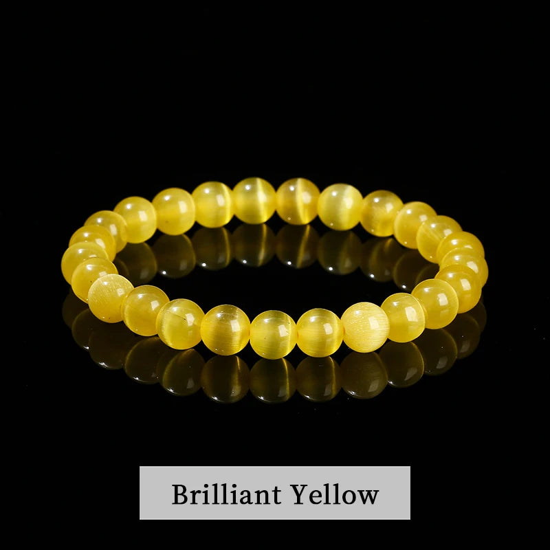 Candied Color Series Natural Cat Eyes Stone Bead Bracelets
