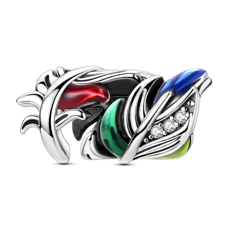 Empress Blue Platinum Pendant Charms Beads