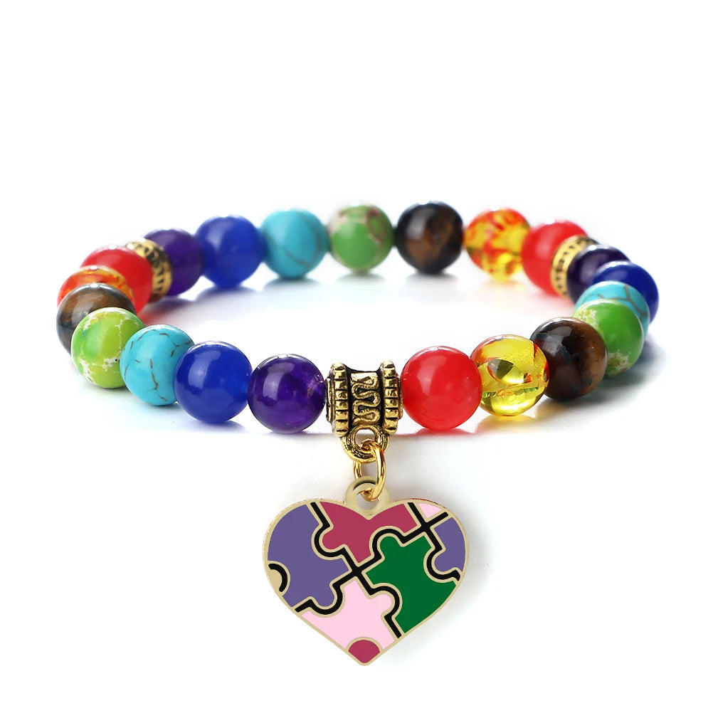Mental Health Awareness "Autism Puzzle" Healing Bracelets