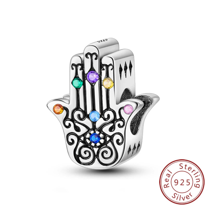 Dreamy Blue & Silver Charm Pendants