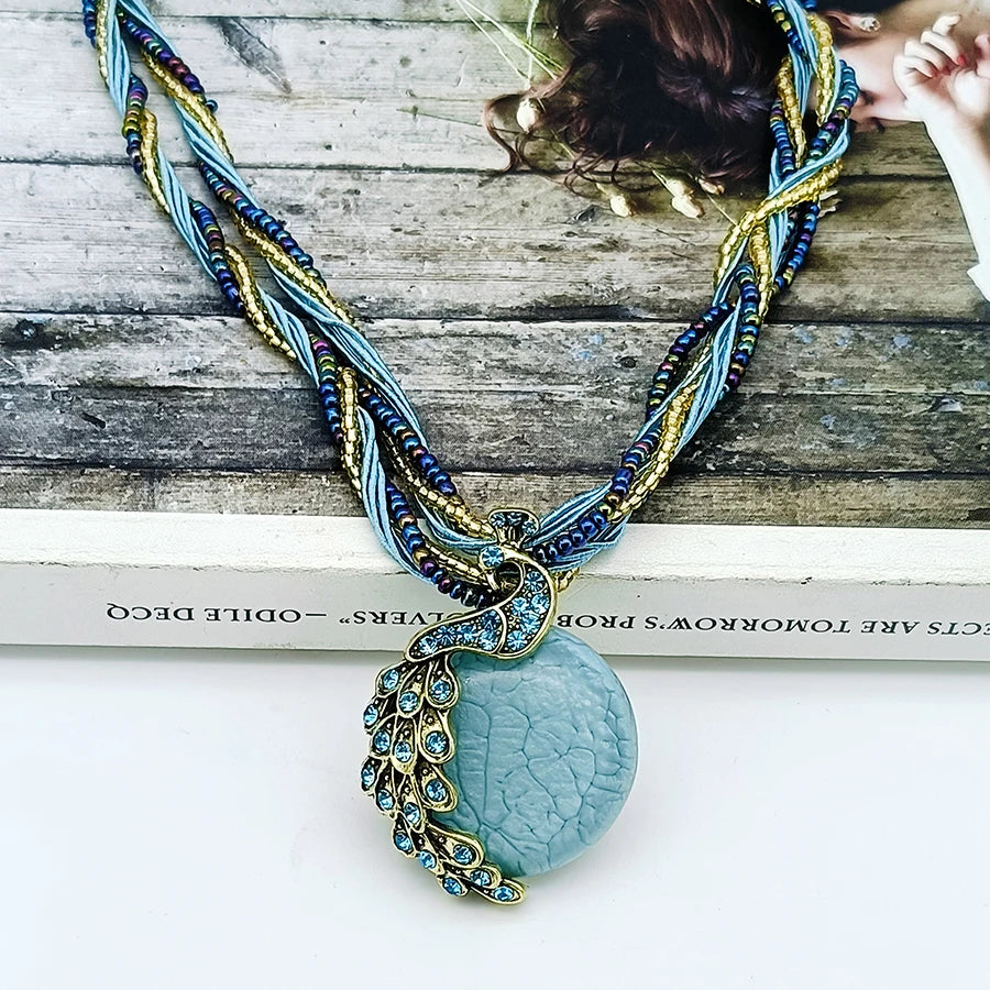 Crystal Gem Stone Pendant Necklaces