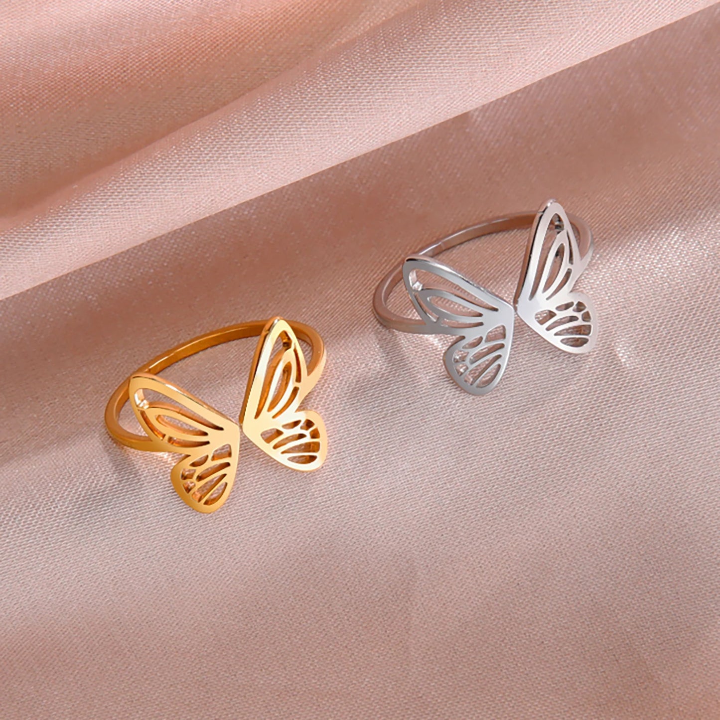 Beautiful Butterfly Open Aesthetic Ring