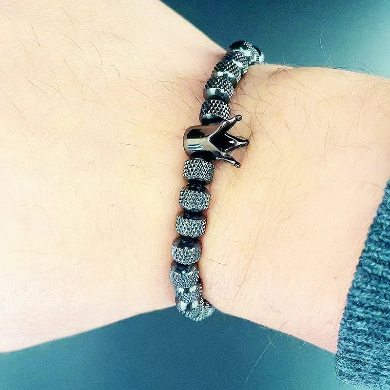 Royalty Crown Green & Red Charms Protection Bracelets