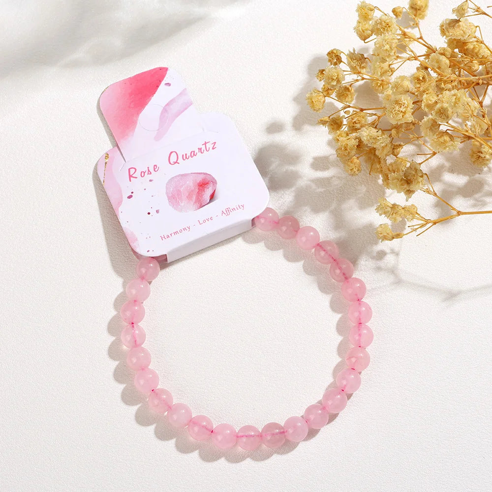 Chakra Colored Natural Stone Beads Bracelet