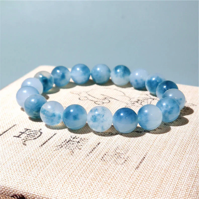 Natural Blue Chalcedony Jasper Jade Bracelets