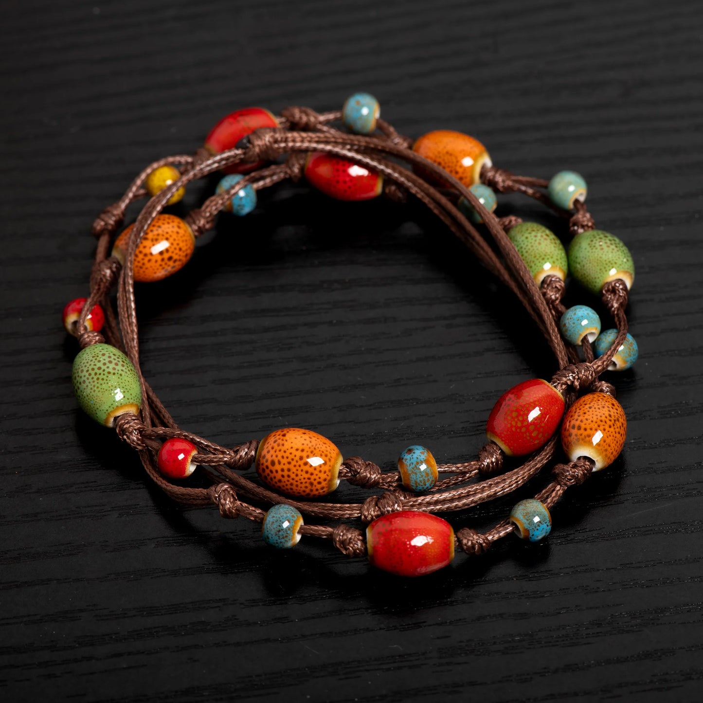 Two-in-One Colorful Ceramic Necklace Bracelet