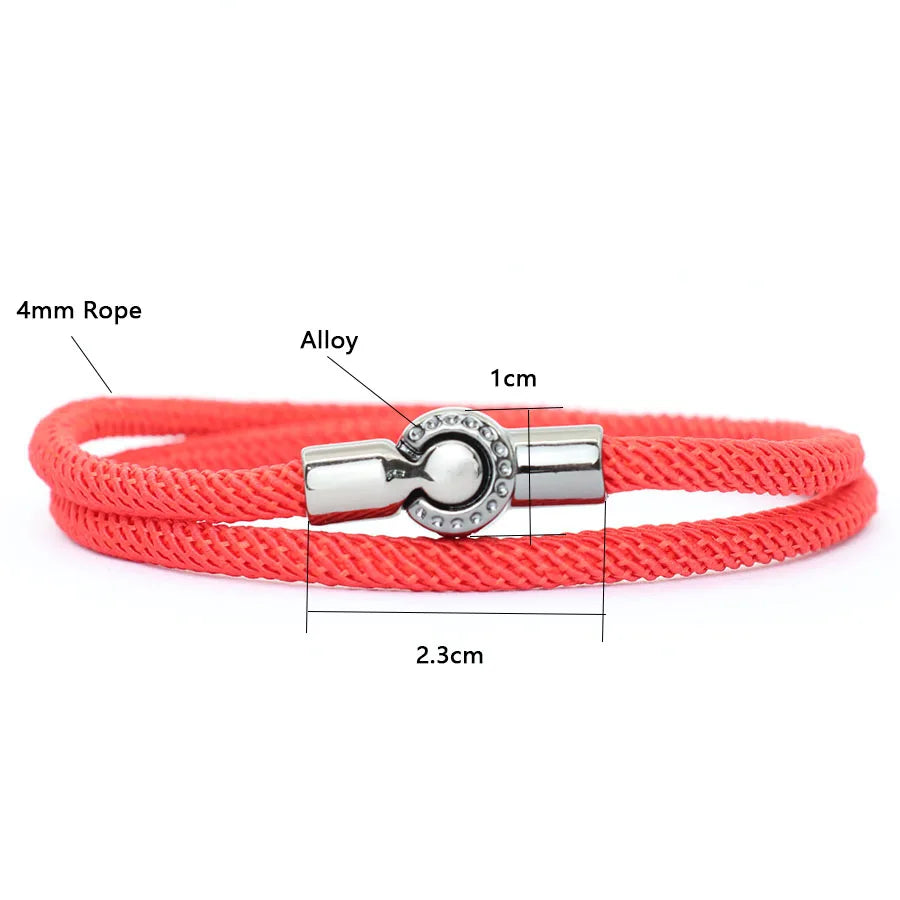Nautical Rope Magnet Buckle Bi-layer Bracelet