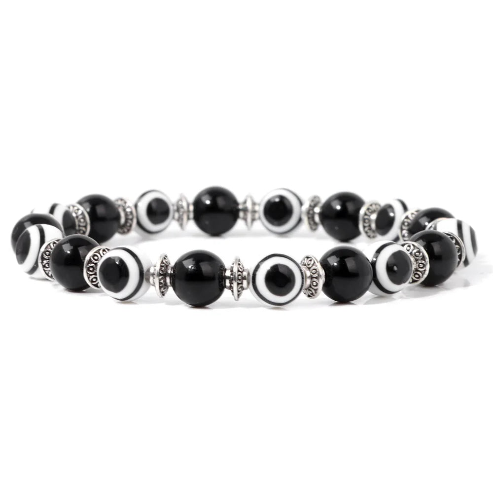 Lucky Blue Evil Eye Beads Bracelet Set