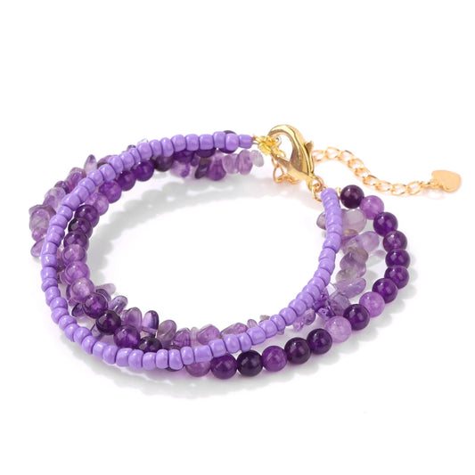 Wild Nature Gold Trim Three Layer Bracelets