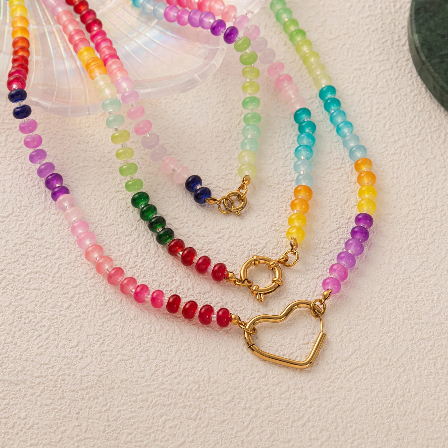 Candy Color Bright Charm Natural Stone Dopamine Necklace