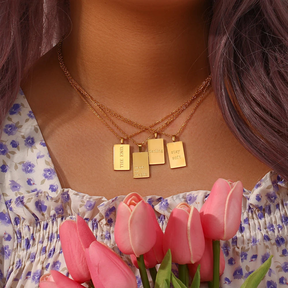 Individuality Message Tarot 18k Gold Necklaces