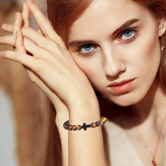 Spiritual Meditation Cross Bracelet